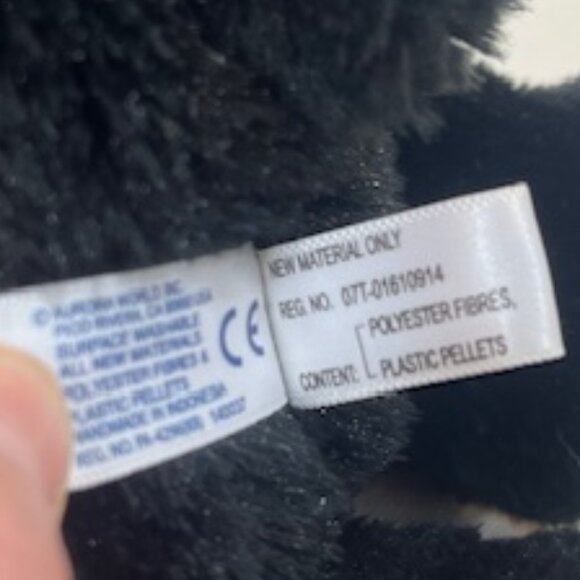 Aurora Black Plush Bear Cuddly Stuffed Animal Handmade 12" - Picture 8 of 9